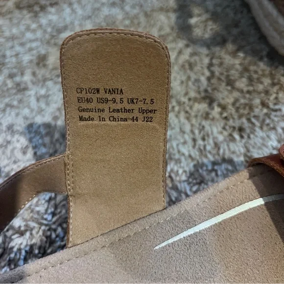 Aetrex Vania Platform Comfort Support Sandals Cognac Size 9.0-9.5 - Picture 5 of 6